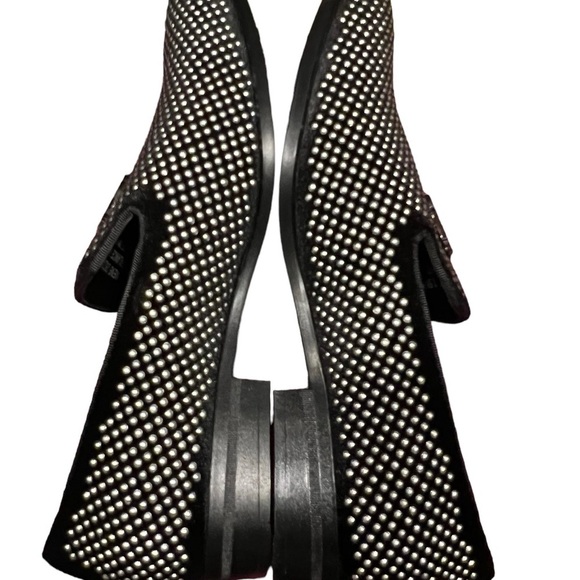 Stacy Adams Men\'s Shoes Swagger Studded Slip On Black and Silver size 7.5 main image 5